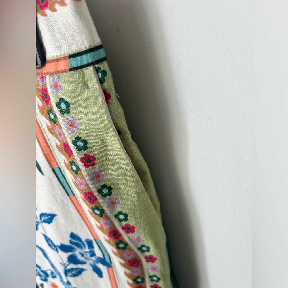 House of Harlow 1960 Floral Wide Leg Pant & Ruffle Seashell Top two piece Set - Picture 5 of 8